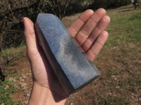 Polished Blue Lazulite Points  x 2 From Madagascar - TopRock