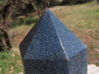 Polished Blue Lazulite Points  x 2 From Madagascar - TopRock