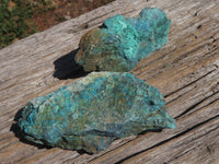 Natural Rough Blue Shattuckite Specimens  x 12 From Namibia - TopRock