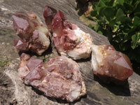 Natural Red Hematoid Quartz Crystals  x 4 From Karoi, Zimbabwe - TopRock