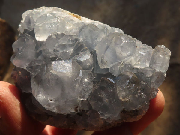 Natural Blue Celestite Crystal Specimens  x 6 From Sakoany, Madagascar