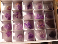 Polished Gemmy Window Amethyst Points x 20 From Ankazobe, Madagascar