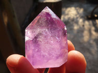 Polished Gemmy Window Amethyst Points x 20 From Ankazobe, Madagascar