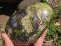 Polished Green Opal Standing Free Forms  x 5 From Antsirabe, Madagascar - TopRock