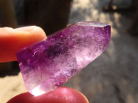 Polished Gemmy Window Amethyst Points x 20 From Ankazobe, Madagascar