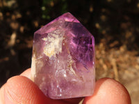 Polished Gemmy Window Amethyst Points x 20 From Ankazobe, Madagascar