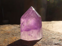 Polished Gemmy Window Amethyst Points x 20 From Ankazobe, Madagascar