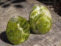 Polished Green Opal Standing Free Forms  x 5 From Antsirabe, Madagascar - TopRock