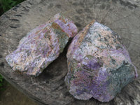 Natural Rare Stichtite & Green Serpentine Specimens x 2 From Barberton, South Africa - TopRock