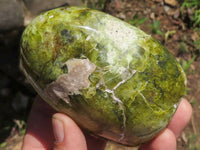 Polished Green Opal Standing Free Forms  x 5 From Antsirabe, Madagascar - TopRock