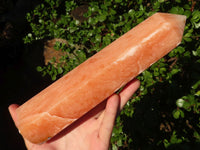 Polished Large Orange Twist Calcite Point  x 1 From Madagascar - Toprock Gemstones and Minerals 