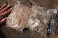 Natural Single Clear Quartz Crystals  x 2.5 Kg Lot From Zimbabwe - TopRock