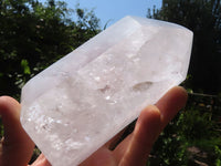 Polished Extra Large Clear Quartz Points With Reflective Veils  x 2 From Madagascar - TopRock