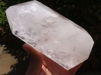 Polished Extra Large Clear Quartz Points With Reflective Veils  x 2 From Madagascar - TopRock