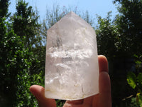 Polished Extra Large Clear Quartz Points With Reflective Veils  x 2 From Madagascar - TopRock