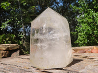 Polished Extra Large Clear Quartz Points With Reflective Veils  x 2 From Madagascar - TopRock