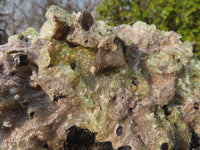 Natural Fluorescent Hyalite Opal & Schorl Specimen  x 1 From Erongo, Namibia