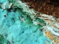 Natural Drusy Coated Chrysocolla & Malachite Dolomite Specimens x 3 From Likasi, Congo