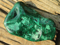 Polished Malachite Free Forms x 3 From Kolwezi, Congo