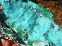 Natural Drusy Coated Chrysocolla & Malachite Dolomite Specimens x 3 From Likasi, Congo