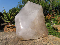 Polished/Natural Extra Large Elestial Pentium Crystal x 1 From Mozambique