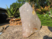 Polished/Natural Extra Large Elestial Pentium Crystal x 1 From Mozambique