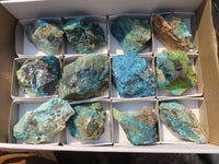 Natural Rough Shattuckite Cobbed Specimens x 12 From Kaokoveld, Namibia