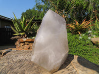 Polished/Natural Extra Large Elestial Pentium Crystal x 1 From Mozambique