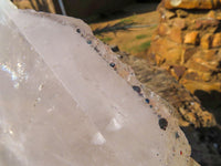 Polished/Natural Extra Large Elestial Pentium Crystal x 1 From Mozambique