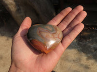 Polished Polychrome Jasper Hearts  x 12 From Madagascar