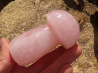 Polished Gemmy Pink Rose Quartz Mushrooms  x 6 From Madagascar - TopRock