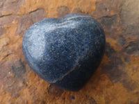 Polished Mini Jewellery Sized Lazulite Hearts  - Sold per 12 pc - From Tulear, Madagascar - TopRock