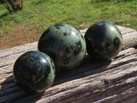 Polished Stromatolite / Kambaba Jasper Spheres x 3 From Madagascar - TopRock