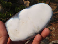 Polished Snow Agate Standing Free Forms  x 3 From Madagascar