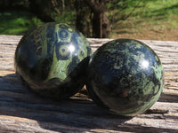 Polished Stromatolite / Kambaba Jasper Spheres x 3 From Madagascar - TopRock