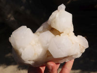 Natural Cathedral Window Quartz Clusters  x 2 From Madagascar