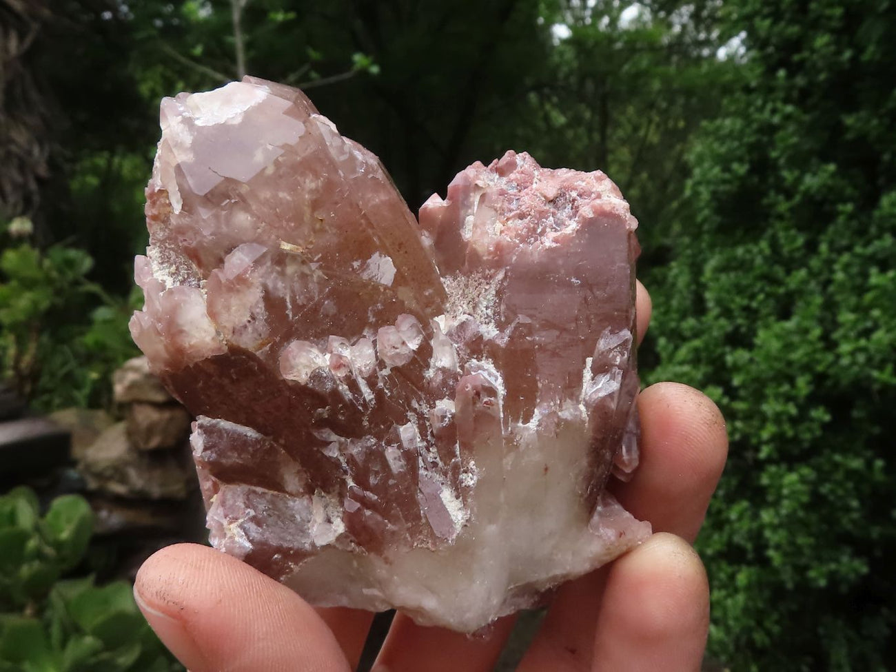 5in 1lb XL ET Hematoid Quartz Crystal Cathedral Point, Record outlets Keepers, Raw Red Hematite Quartz, Zimbabwe lg1