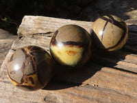 Polished Septerye (Calcite & Aragonite) Spheres x 6 From Mahajanga, Madagascar