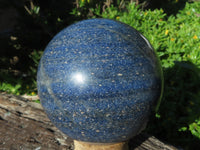 Polished Rich Blue Lazulite Spheres x 2 From Madagascar - TopRock