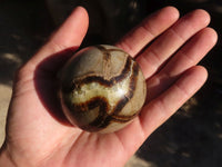 Polished Septerye (Calcite & Aragonite) Spheres x 6 From Mahajanga, Madagascar