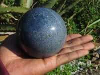 Polished Rich Blue Lazulite Spheres x 2 From Madagascar - TopRock