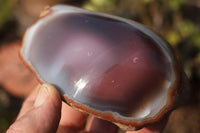 Polished Partially Polished Red Sashe River Agate Nodules  x 3 From Limpopo River, Zimbabwe - TopRock