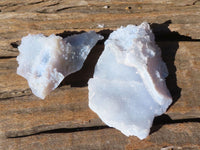 Natural Etched Blue Chalcedony Specimens  x 12 From Nsanje, Malawi