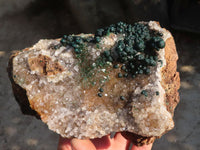 Natural Large Ball Malachite On Quartz Cabinet Specimen  x 1 From Kambove, Congo