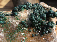 Natural Large Ball Malachite On Quartz Cabinet Specimen  x 1 From Kambove, Congo