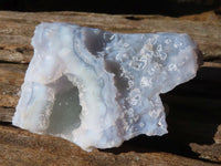 Natural Etched Blue Chalcedony Specimens  x 12 From Nsanje, Malawi