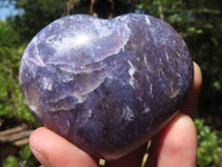 Polished Purple Lepidolite Hearts  x 6 From Madagascar - TopRock