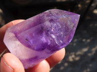 Polished Small Window Amethyst Points x 12 From Ankazobe, Madagascar