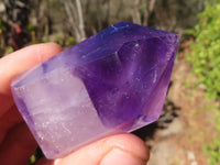 Polished Small Window Amethyst Points x 12 From Ankazobe, Madagascar