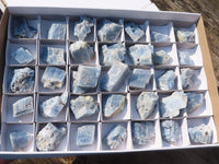 Natural New Sky Blue Calcite Specimens  x 35 From Spitzkop, Namibia